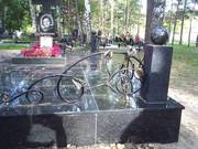 Ритуальная оградка, крест кованый, сварная ограда, ограждения для могилы, кованая оградка