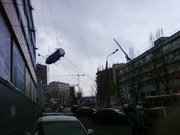 Подъём негабаритных грузов на высоту альпинистами,  спуск