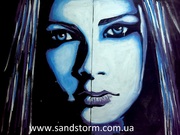 Шоу составная картина,  танцующий художник.