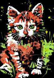 Картина-портрет на заказ в стиле Pop Art