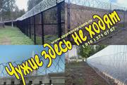 Монтаж инженерных заграждений из колючей проволоки Егоза