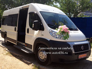 Белый микроавтобус на свадьбу,  Fiat Ducato